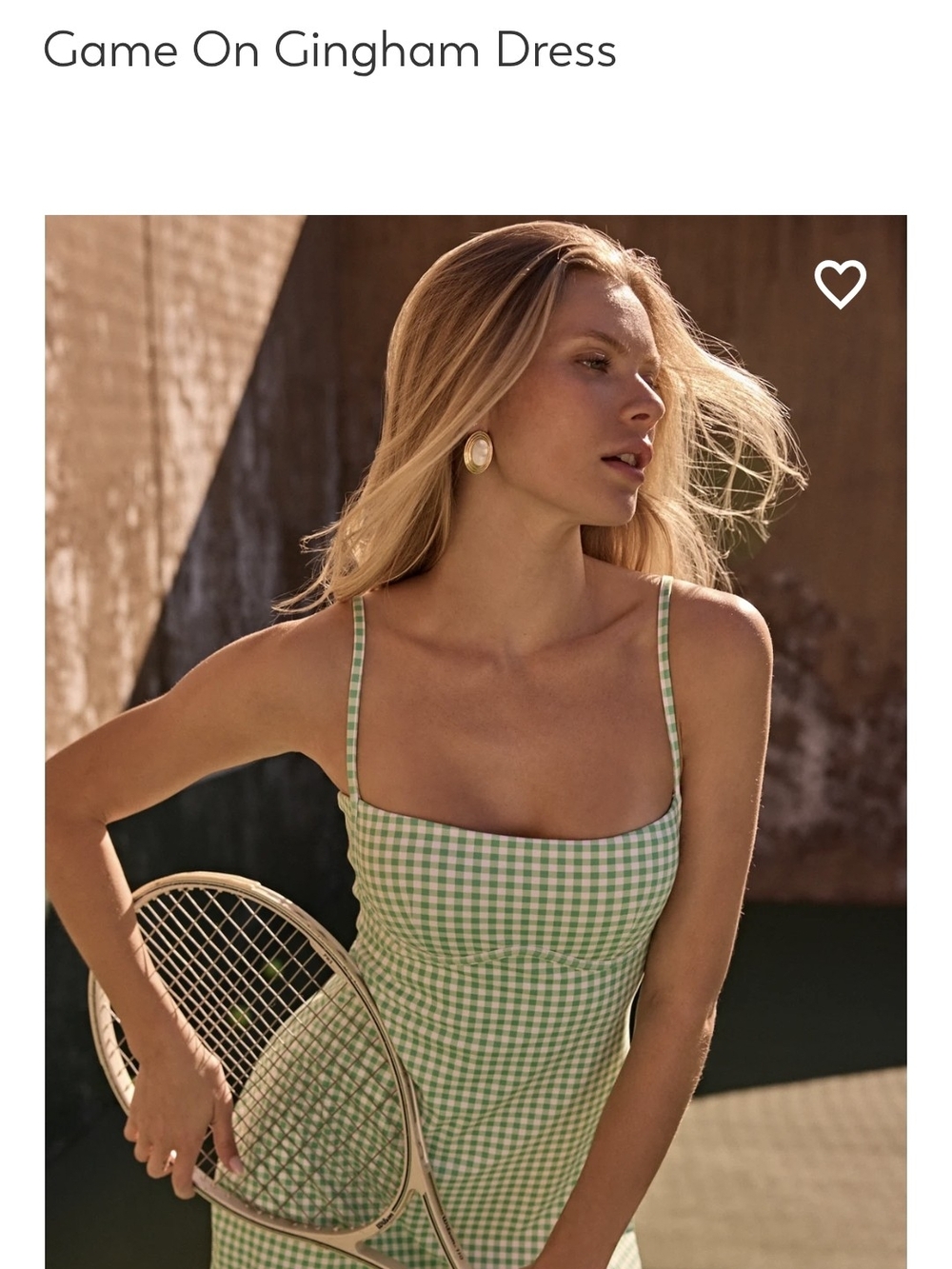 Game On Gingham Mini Dress - Light Green